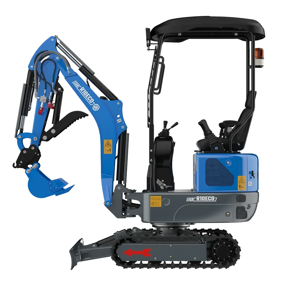 Mini-pelle Rippa R10 ECO vue de profil