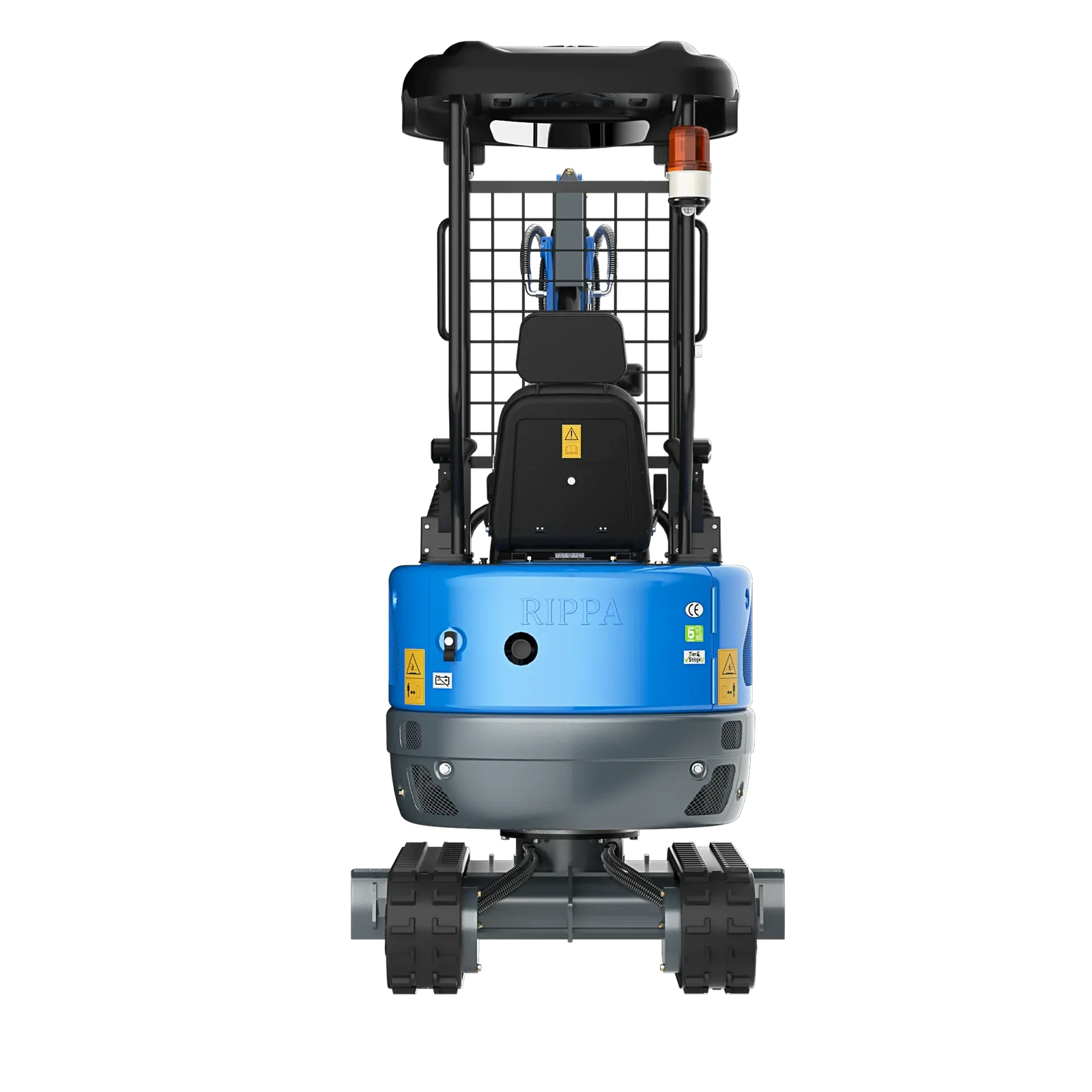 Mini-pelle Rippa R10 ECO vue arrière