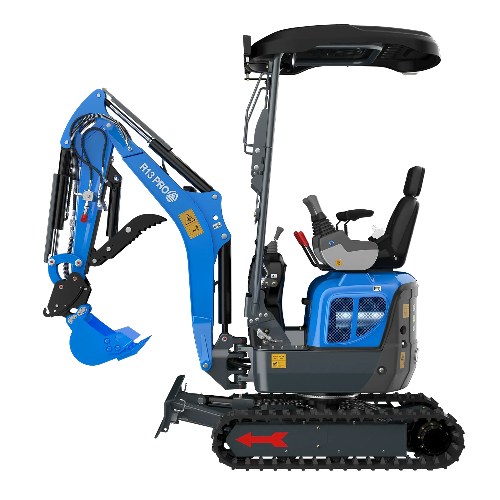 Mini-pelle Rippa R13 PRO vue de profil