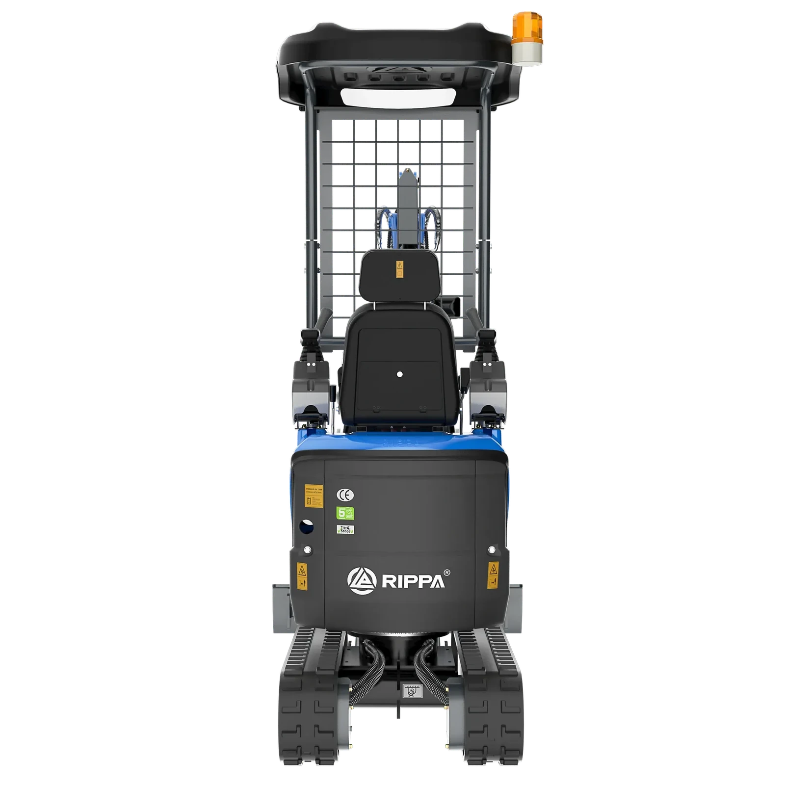 Mini-pelle Rippa R13 PRO vue arrière