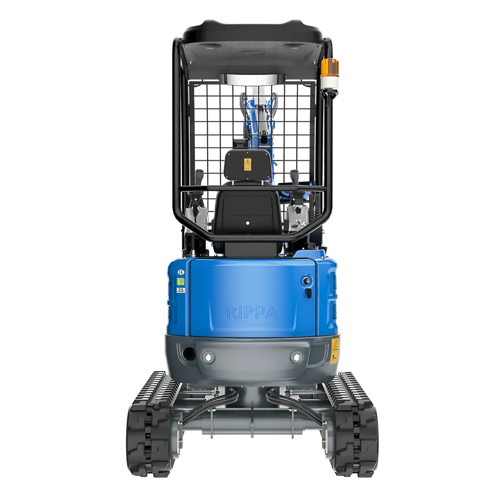 Mini-pelle Rippa R18 PRO vue arrière