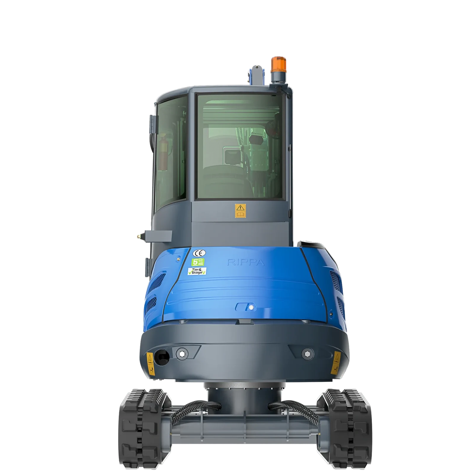 Mini-pelle Rippa R22 PRO avec cabine vue arrière